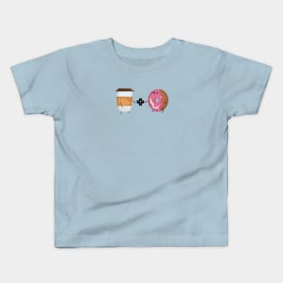 Coffee and Donut Love Kids T-Shirt